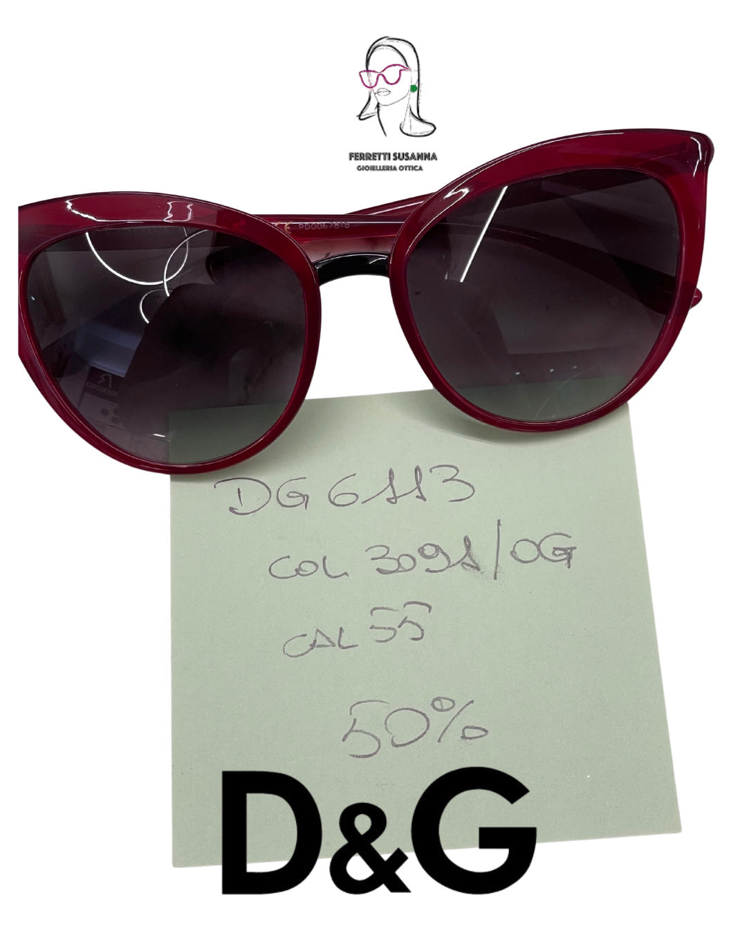 OCCHIALE DOLCE  E GABBANA 6113 CAL 55 ROSSO