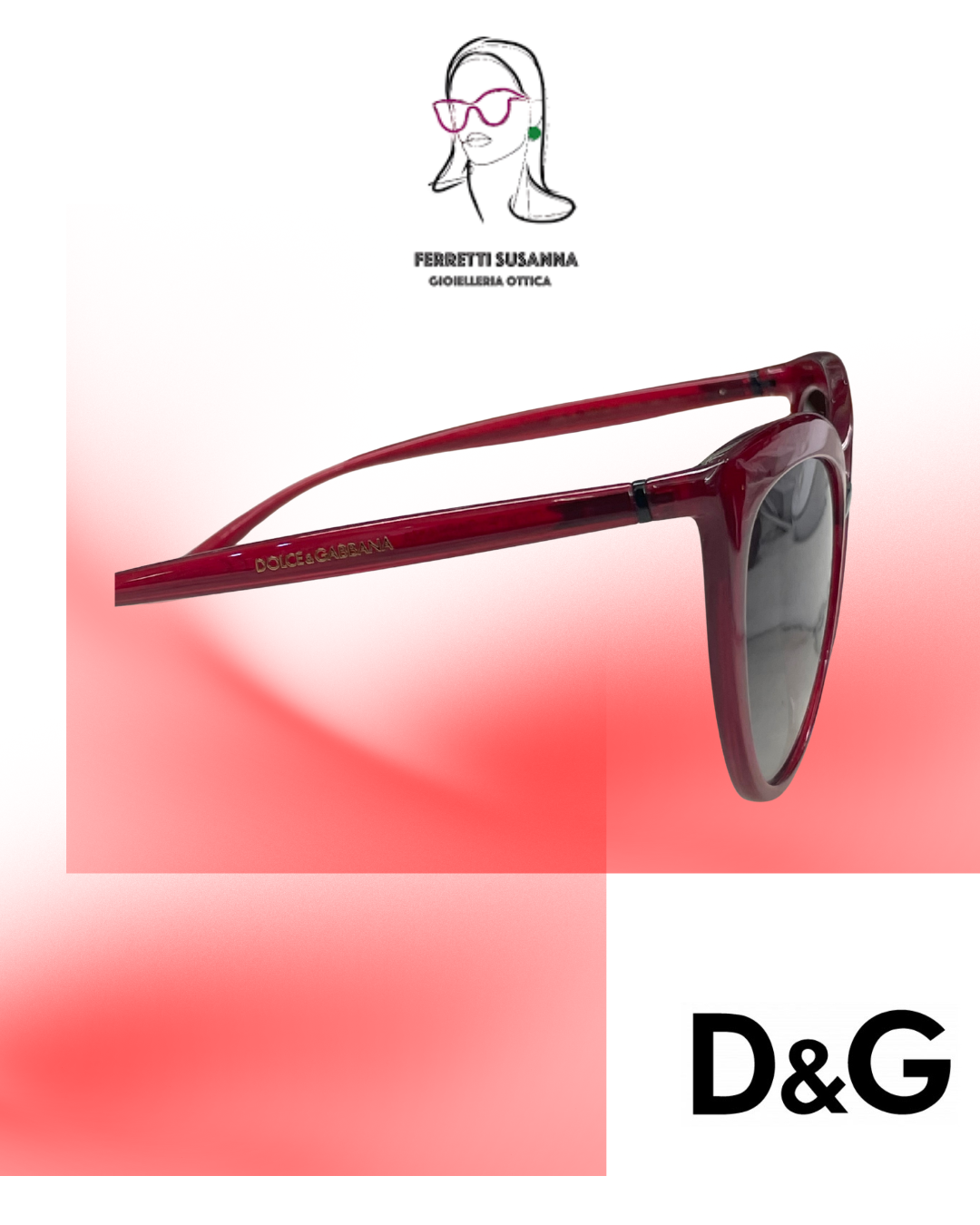 OCCHIALE DOLCE  E GABBANA 6113 CAL 55 ROSSO