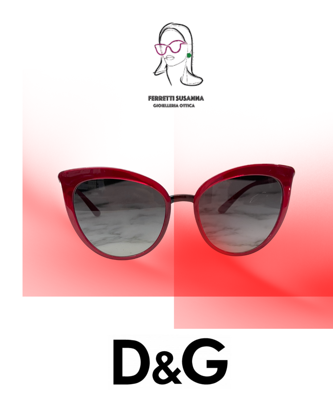 OCCHIALE DOLCE  E GABBANA 6113 CAL 55 ROSSO