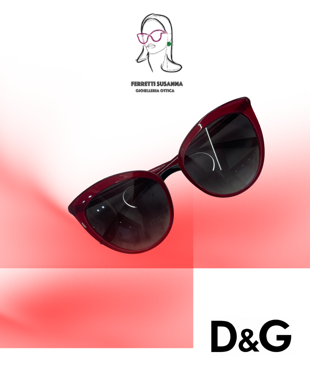OCCHIALE DOLCE  E GABBANA 6113 CAL 55 ROSSO